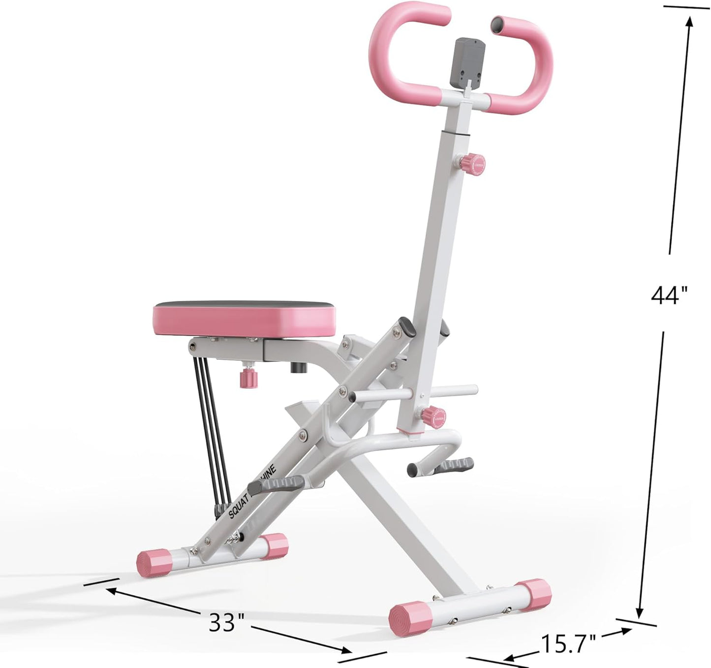 SogesPower Squat Machine for Home Gym, Squat Rowing Machine with Adjustable Resistance and Optional Full Motion, Squat Assist Trainer for Glutes & Legs Workout, Up to 330lbs