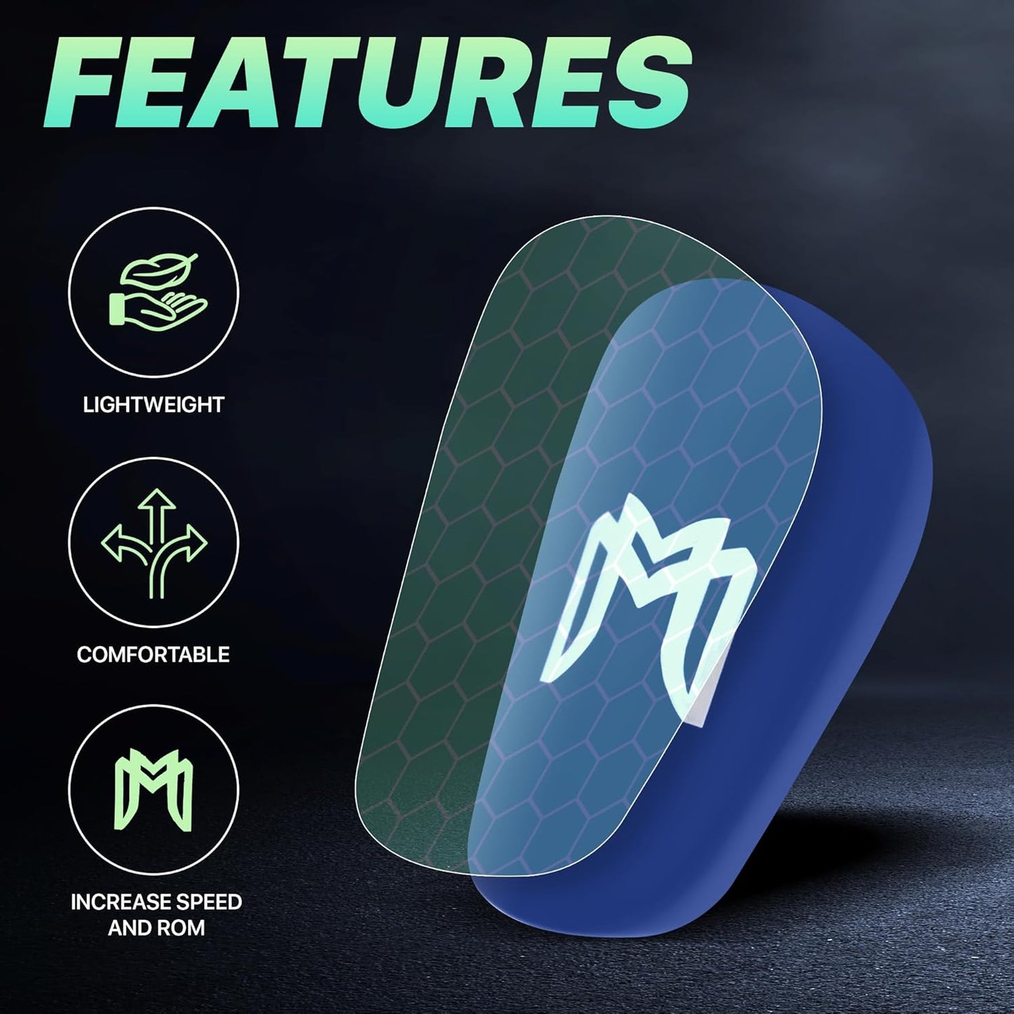 MiniGuards - Mini Shin Guards for Soccer Players - Tiny Shin Pads for Men, Women, Teens - Miniature Shin Guards 3.9 x 2.4 inch - Perfect for High Level Soccer Athletes