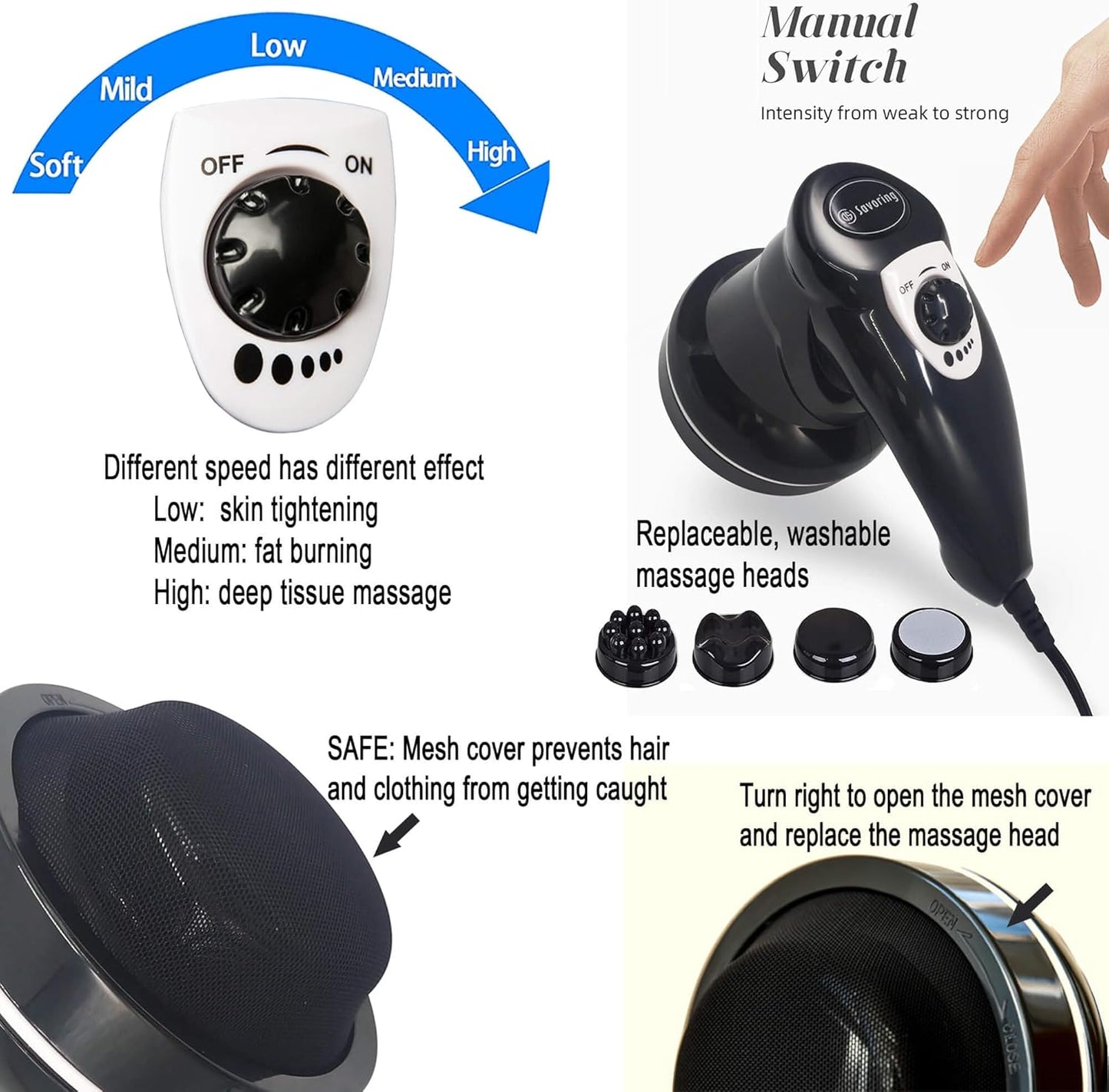 Body Sculpting Machine for Women - 6-Speed Cellulite Massage & Lymphatic Drainage Device with Lipo Roller, Handheld Home Use for Belly Fat, Stomach, Thighs & Buttocks Sculpting