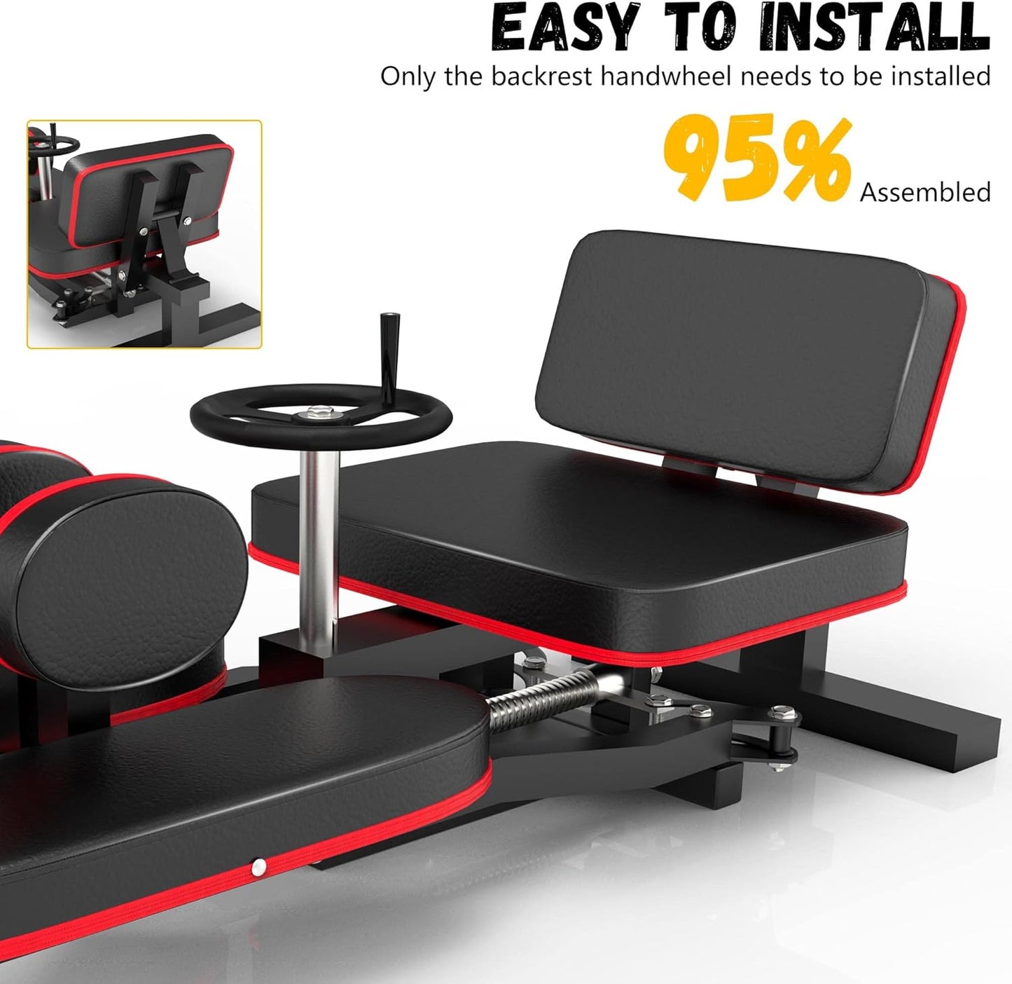 Rigel Leg Stretcher, 220LBS Leg Stretch Machine, Heavy Duty Steel Frame Equipment Splits Machine, Leg Stretching Training Machine for Home Gym Split Machine Training Fitness