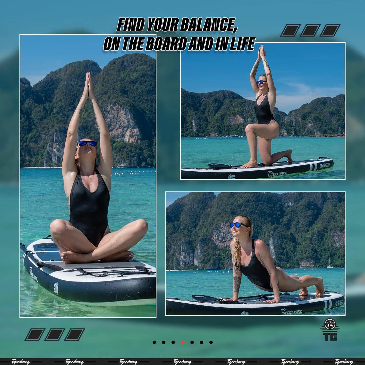 Inflatable Paddle Board with Premium SUP Board Accessories, Allround Paddle Boards for Adults/Kids,Stand Up Paddle Board Defender Collection