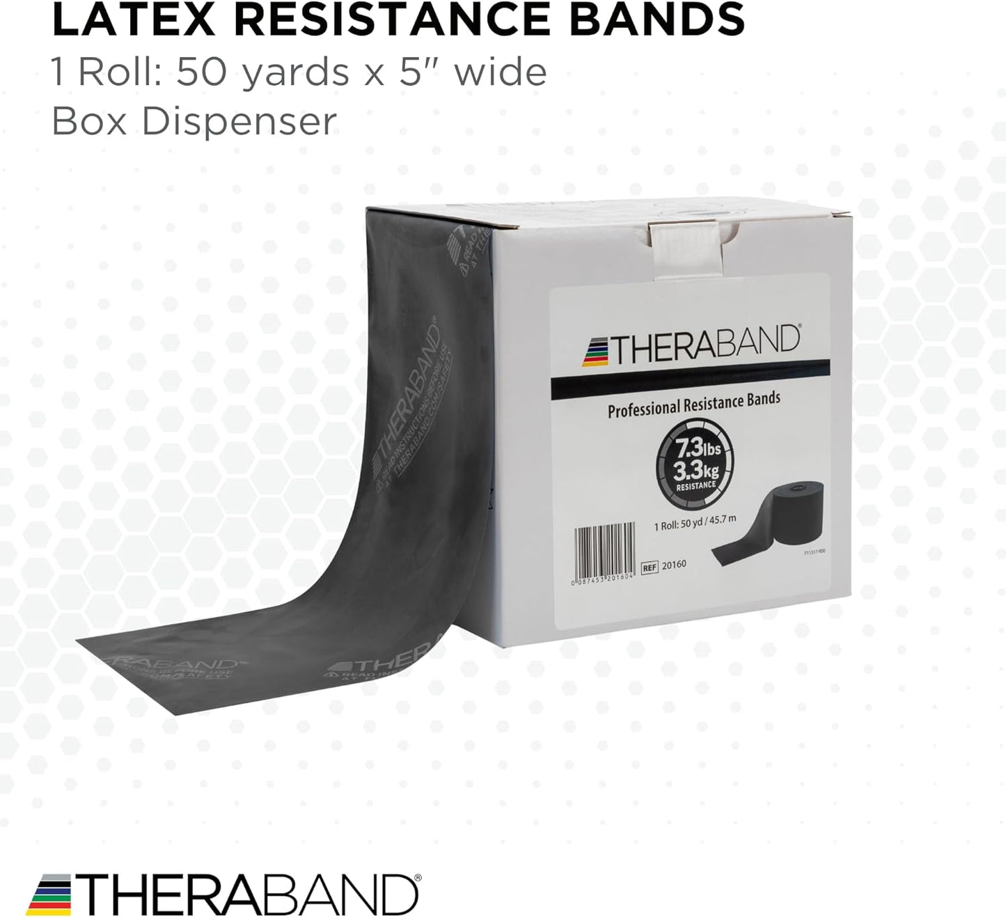 THERABAND Resistance Bands, 50 Yard Roll Professional Latex Elastic Fitness Band For Upper & Lower Body & Core Exercise, Physical Therapy, Pilates, Yoga, Stretching, Home Workouts, & Rehab
