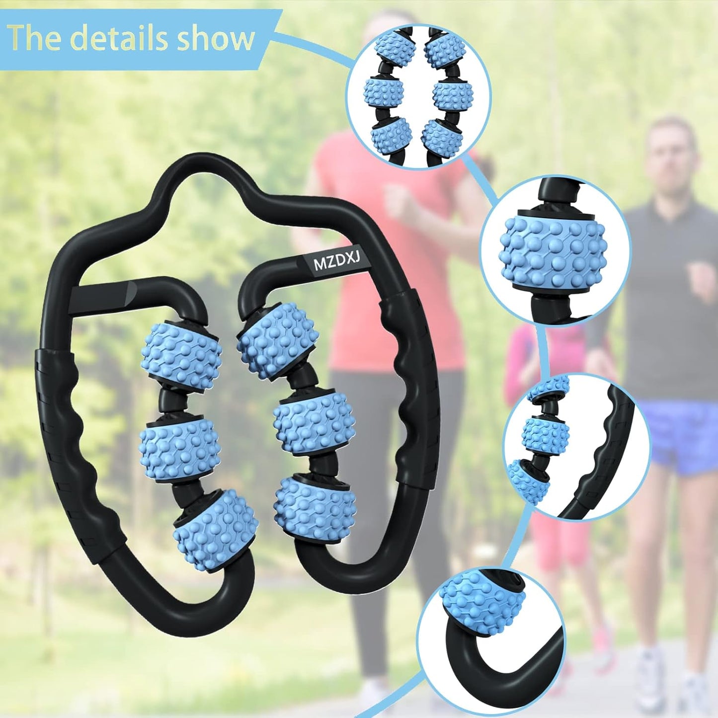 Cellulite Massage Tool Deep Fascia Massager & Dimpled Skin Remover for Legs - Anti-Cellulite Roller Tech with Lymphatic Drainage, Smooth Skin & Pain Relief for Thighs & Buttocks Sculpting