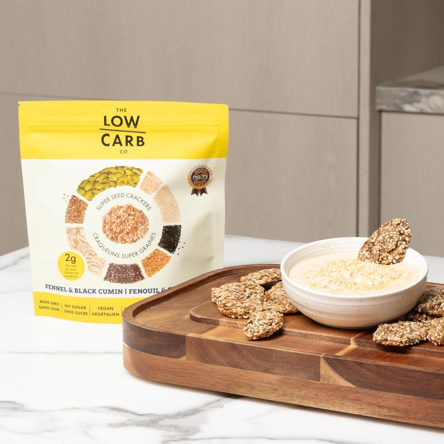 Super Seed Crackers, Gluten Free & Keto Friendly Healthy Snacks, Vegan, Zero Sugar, Paleo & Diabetic Friendly, Nut Free, 20g High Protein, 18g High Fiber, 3.56oz Each, 3-Pack, Fennel & Black Cumin