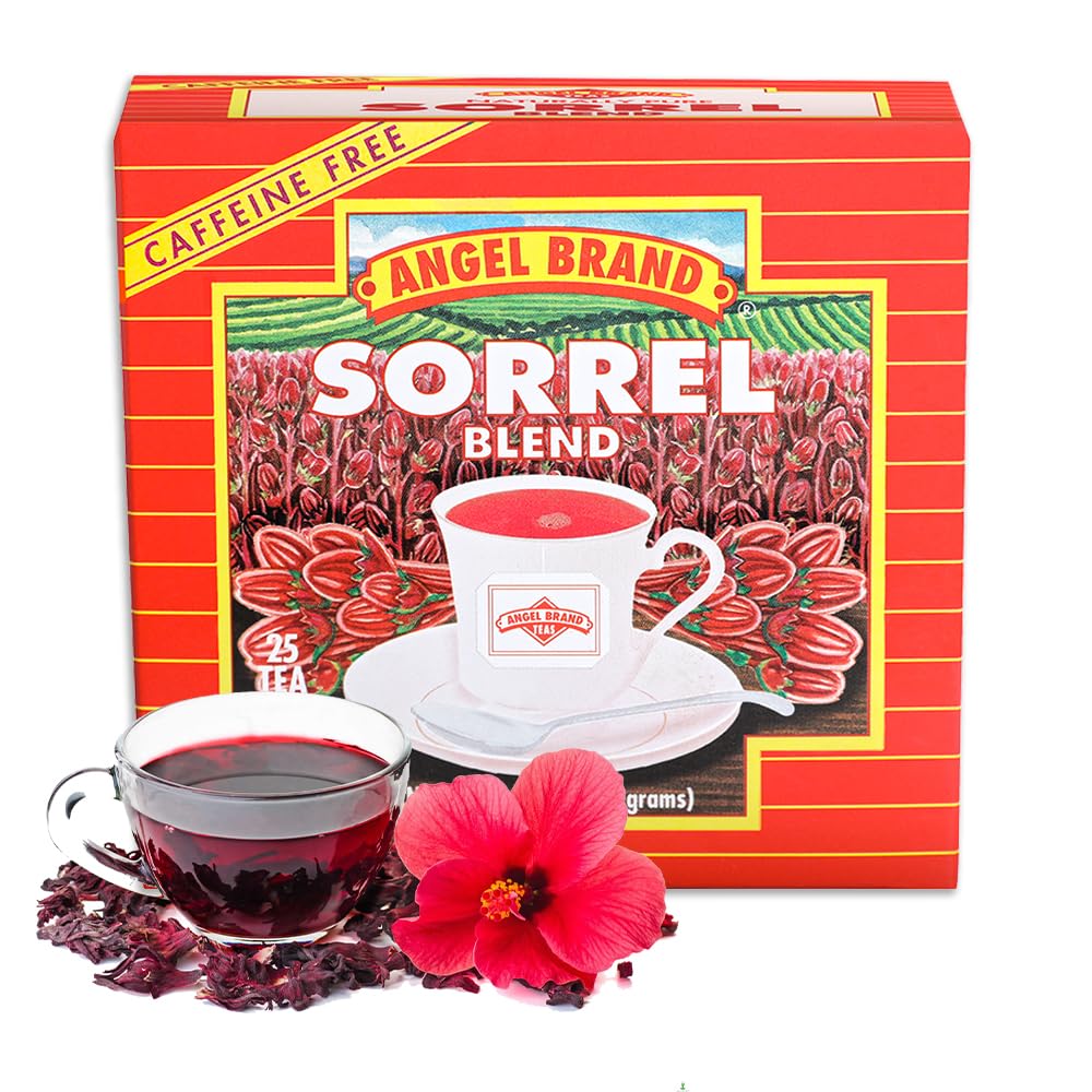 Angel Brand Sorrel Tea Bags 25 – Hibiscus Flower Tea for Refreshing Flavor &
