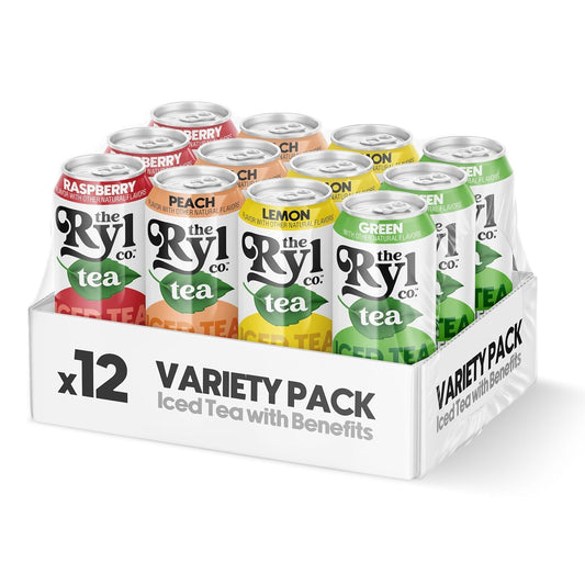 Ryl Iced Tea, Variety Pack, Antioxidant Superblend, No Artificial Ingredients, 16.0 Fl Oz (12-Pack)
