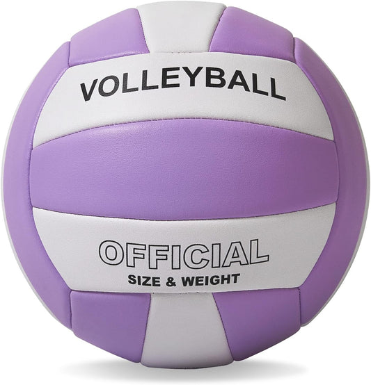 EVZOM Super Soft Volleyball Beach Volleyball Official Size 5 for Outdoor/Indoor/Pool/Gym/Training Premium Volleyballs Equipment Durability Stability Sports Ball