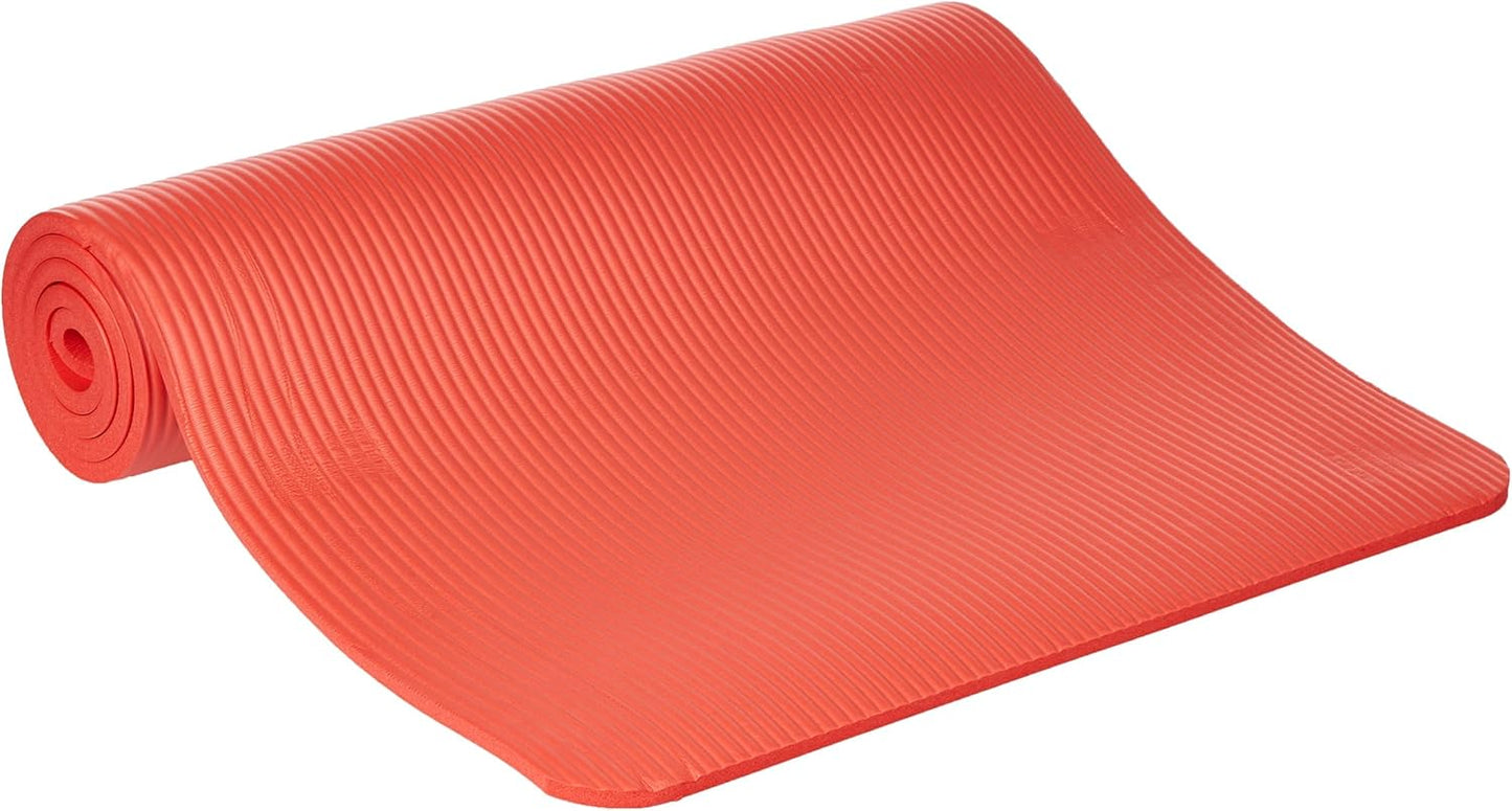 Yoga Mat, 1/2-Inch Extra Thick High Density Exercise Mat, Anti-Tear Exercise Yoga Mat with Carrying Strap, Suitable for Various Yoga Exercises