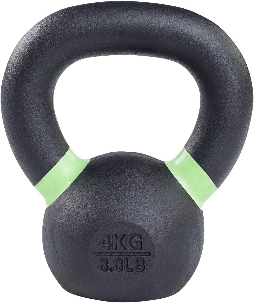 Body-Solid Single-Cast Gravity Casting Kettlebell (KBX4KG) with Kettles Grip Handle, Perfect Kettlebells for Weight Training and Core Workout, Kettle Bells for Men & Women, 4kg, 9lb