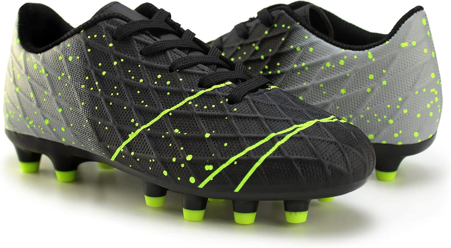 Tobfis Kids Athletic Outdoor Firm Ground Soccer Cleats Shoes(Toddler/Little Kid/Big Kid)