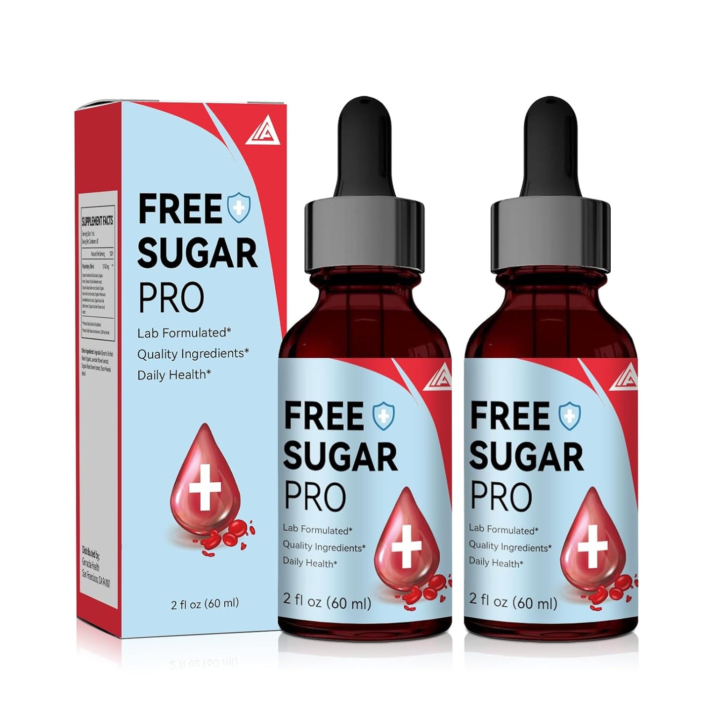 Free Sugar Pro Drops, Free Sugar Pro Liquid Drops, for Men and Women (2oz) (2)