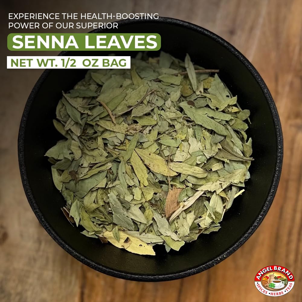 Angel Brand Senna Leaf – 0.5 oz Pouch – Dried Senna Leaves for Tea, Herbal Infusions, and Traditional Uses