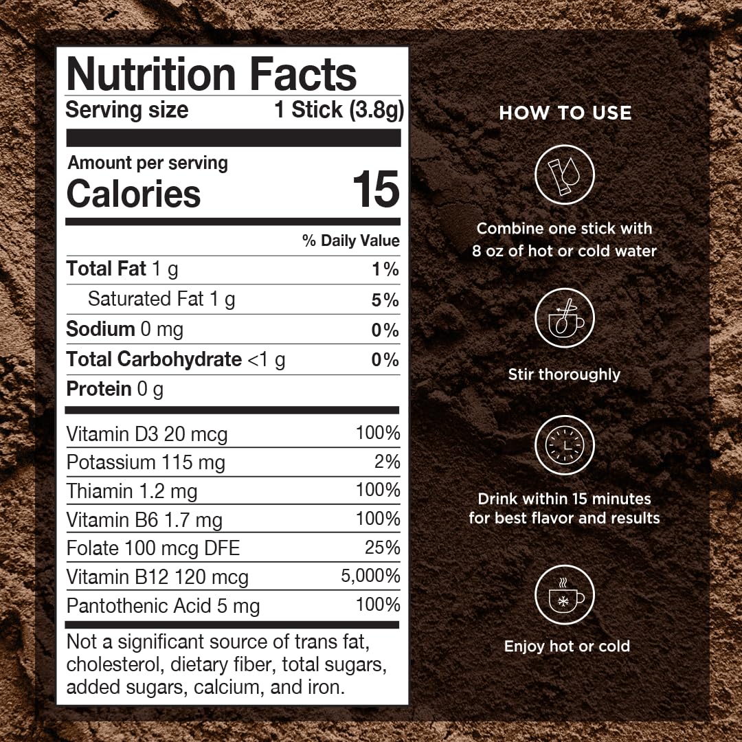 VitaCup Genius Instant Coffee Packets, Increase Energy & Focus, Keto Coffee, Serve Hot or Cold Brew, MCT Oil, Turmeric, B Vitamins, D3, Bold & Smooth,100% Arabica Coffee in Single Serve Sticks, 72 Ct