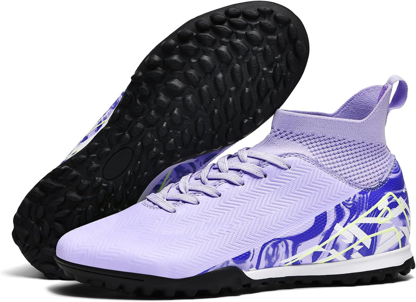 Indoor Soccer Cleats Mens Womens Turf Soccer Cleats Wide Socer Shoes FG AG TF High Ankle Football Boots