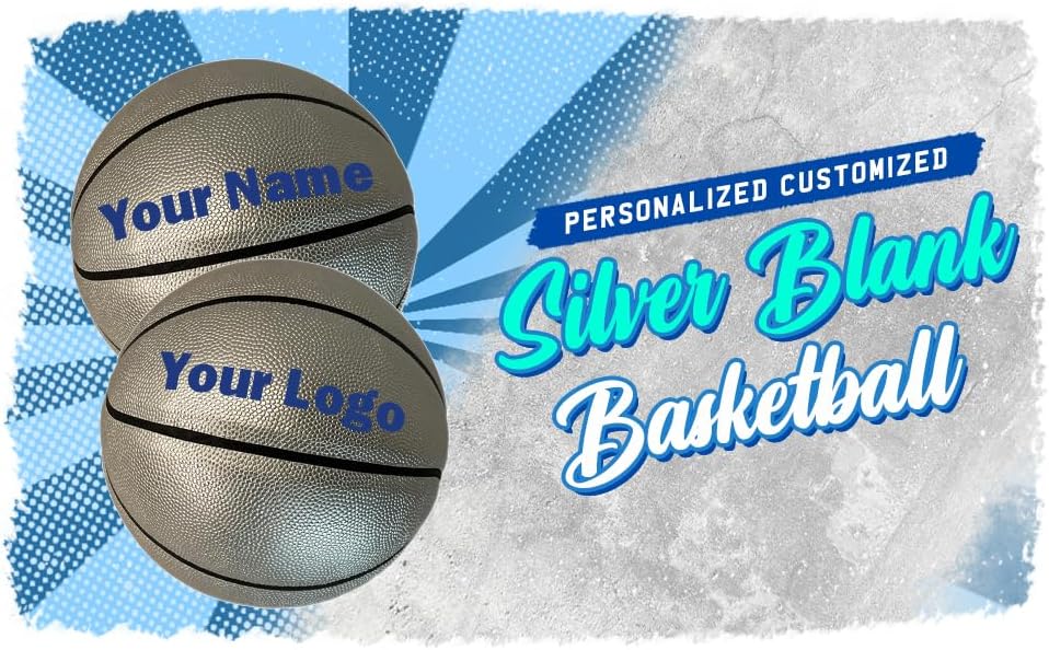 HAMMET Personalized Basketball – Customized Basketball with Your Name or Text – Multiple Colors, Fonts & Designs Available – Durable for Indoor and Outdoor - Ideal Gift for Son, Daughter, Boy or Girl