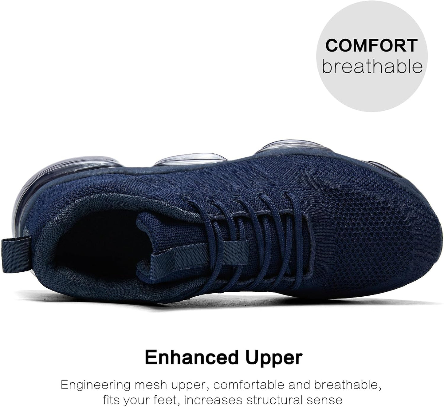 Men's Air Cushion Running Shoes Breathable Tennis Fashion Sneakers Non Slip Workout Casual Sport Shoes Gym Training Comfortable Walking Shoes