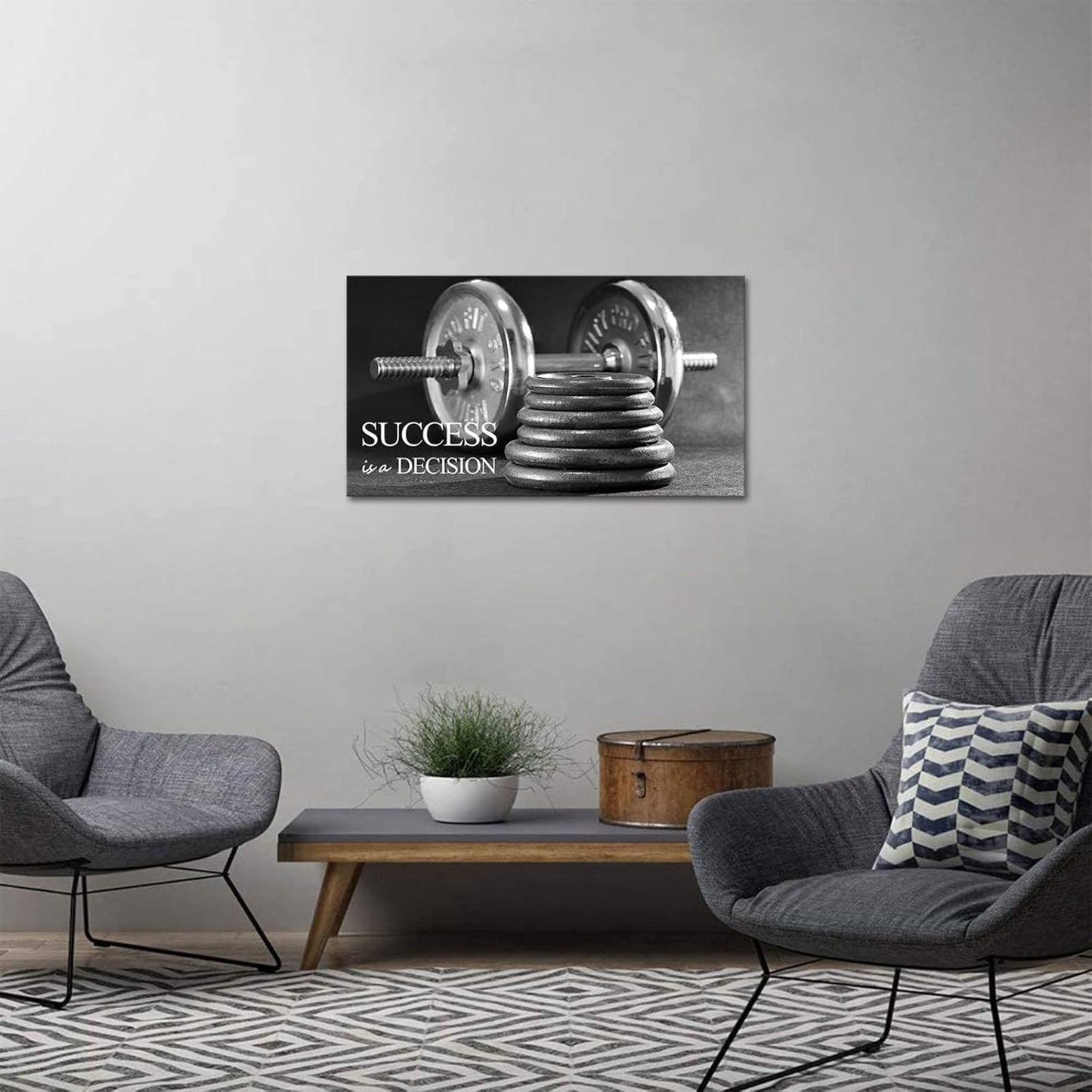 YeiLnm Workout Pictures for Home Gym Room Canvas Motivational Wall Decor 20"x36"