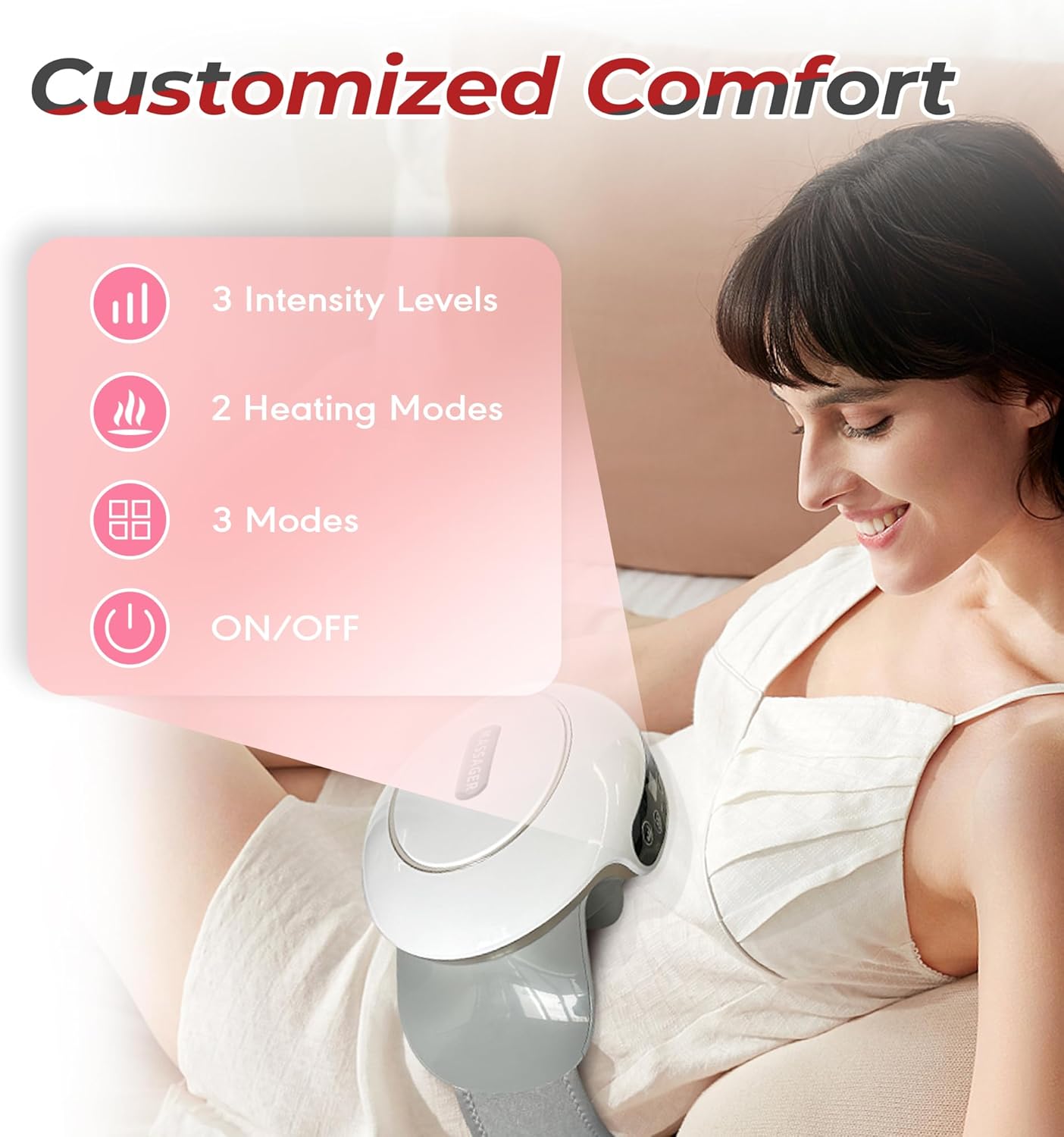 Electric Abdominal Massager, Stomach Massager for Digestion, Belly Cellulite Massage for Flattening Belly,Relieves Discomfort Caused by Bloating, Constipation,Stomach Pain, Gifts for Mom