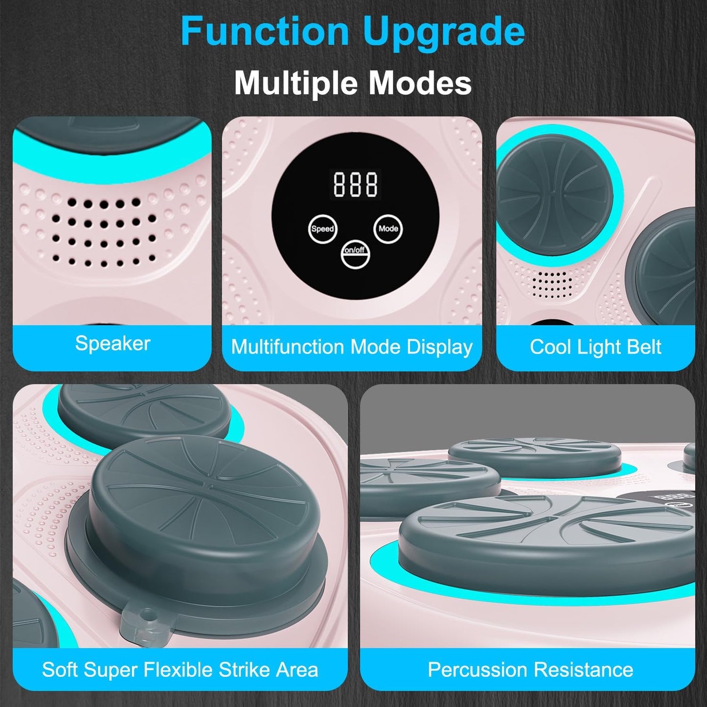 2025 New Model Smart Music Boxing Machine for Adults and Kids, Training Machine with LED Electronic Wall Mounted, Home Indoor Workout Equipment with Premium Boxing Gloves