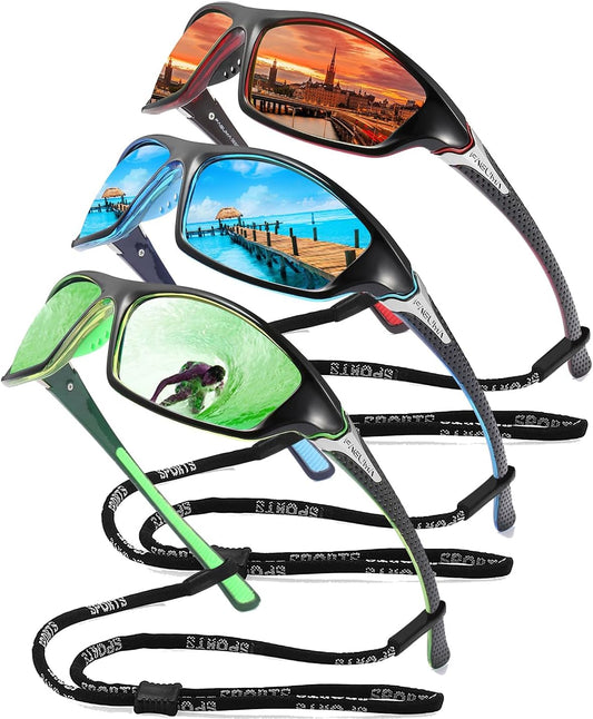 FAGUMA Sports Polarized Sunglasses For Men Cycling Driving Fishing UV400 Protection