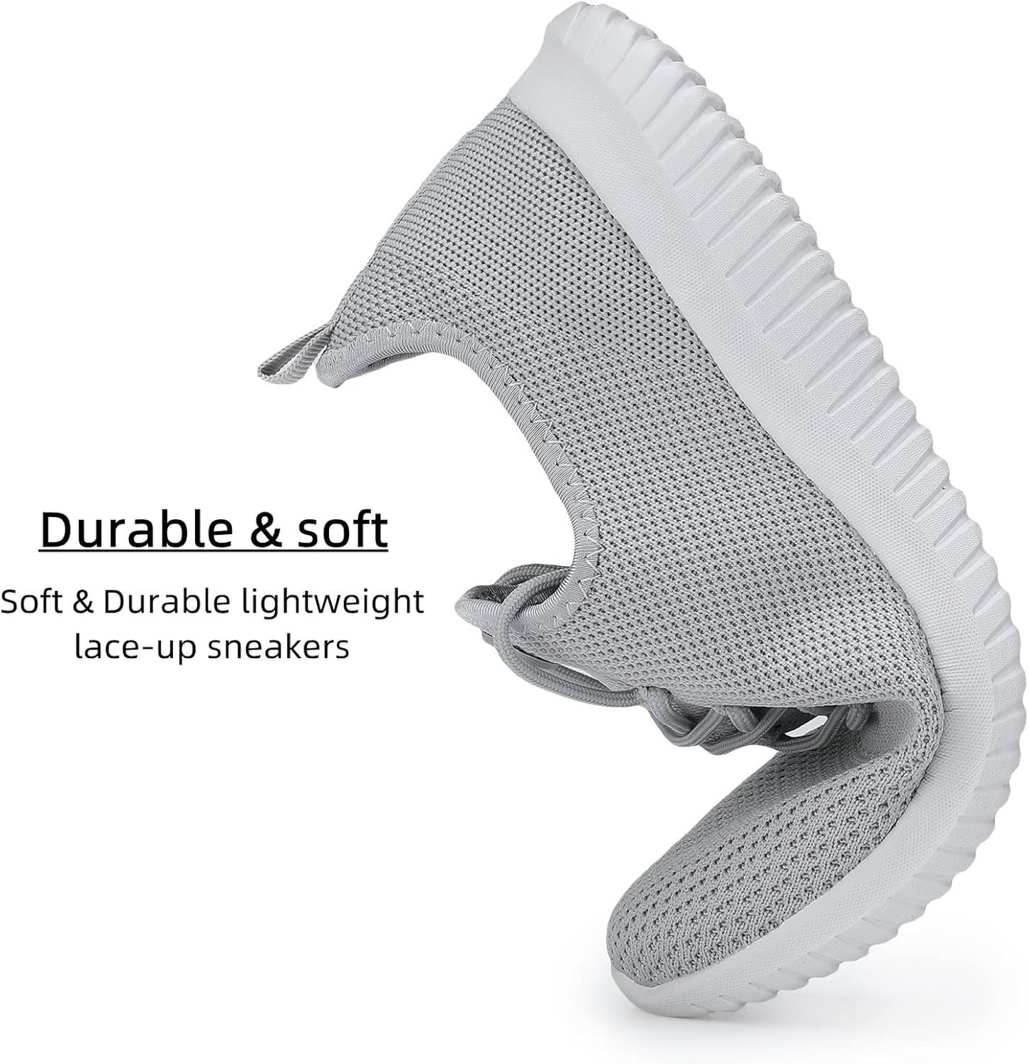 WXQ Men's Running Shoes Comfortable Lightweight Breathable Walking Shoes Mesh Workout Casual Sports Shoes