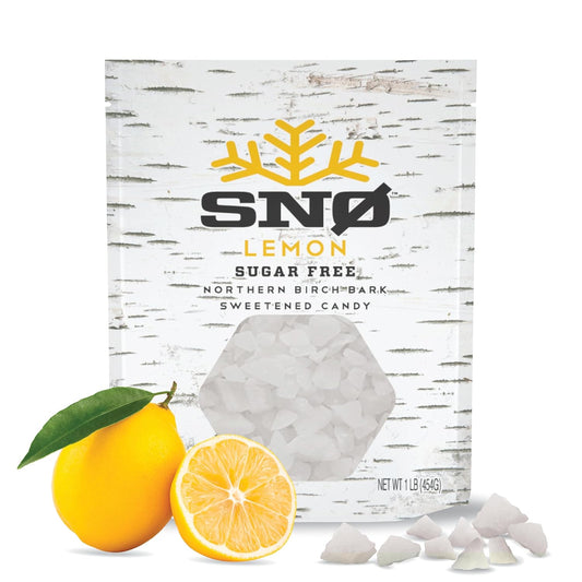 Lemon Xylitol Candy Chips - SNØ 1LB Bag- Sugar-Free Candy With Only 2 Ingredients | Low Carbs, Diabetic-Friendly, Non-GMO, Vegan, GF & Kosher | Purest candy in the world!