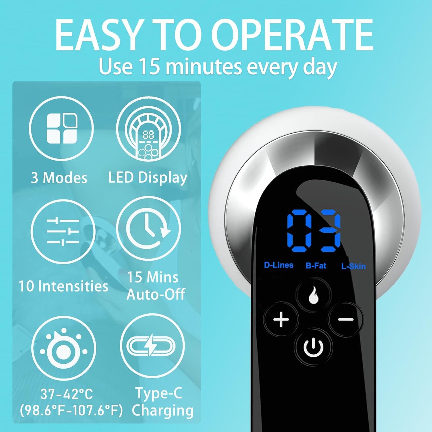 MASIKE Body Machine, Professional Handheld Multifunctional Machine – for Belly, Waist, Arm, Leg, Butt, Ideal Gift for Man&Women