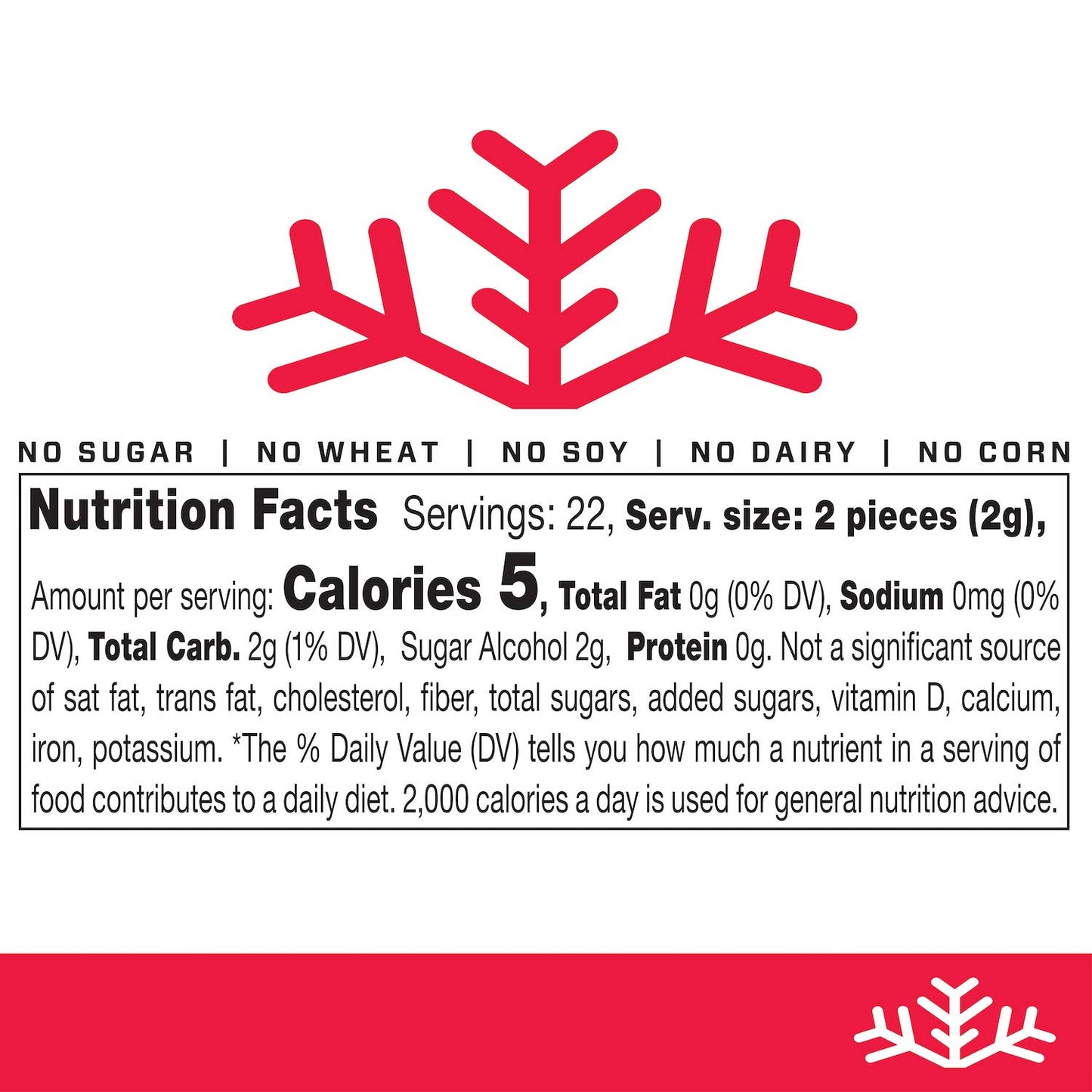 Strawberry Xylitol Candy Chips (6-Pack) - SNØ 1.5oz Tins - Handcrafted w/ONLY 2 Ingredients | Diabetic-friendly, Non-GMO, Vegan, Keto, GF & Kosher | Purest sugar-free candy in the world