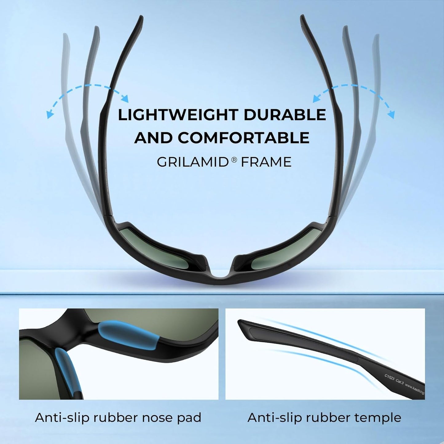 KastKing Osage Polarized Sport Sunglasses for Men and Women, Ideal for Driving Fishing Cycling Running, UV Protection