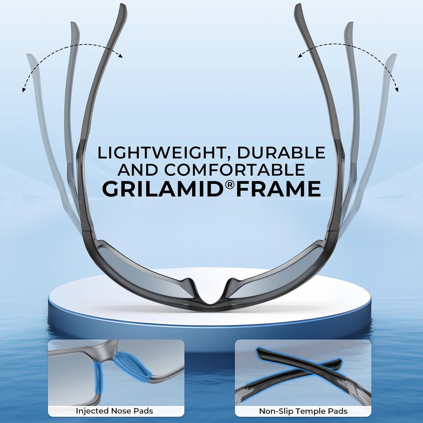 KastKing Chippewa Polarized Fishing Sunglasses, UV400 Protection Full Wrap Frame Sports Cycling Sunglasses, 1.0mm TAC Lenses