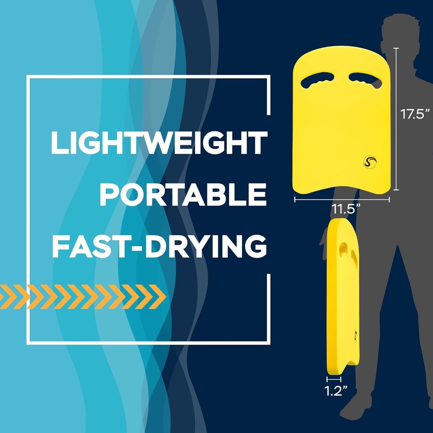 Sunlite Sports Swimming Kickboard - One Size Fits All - A Great Training Aid for Children and Adults