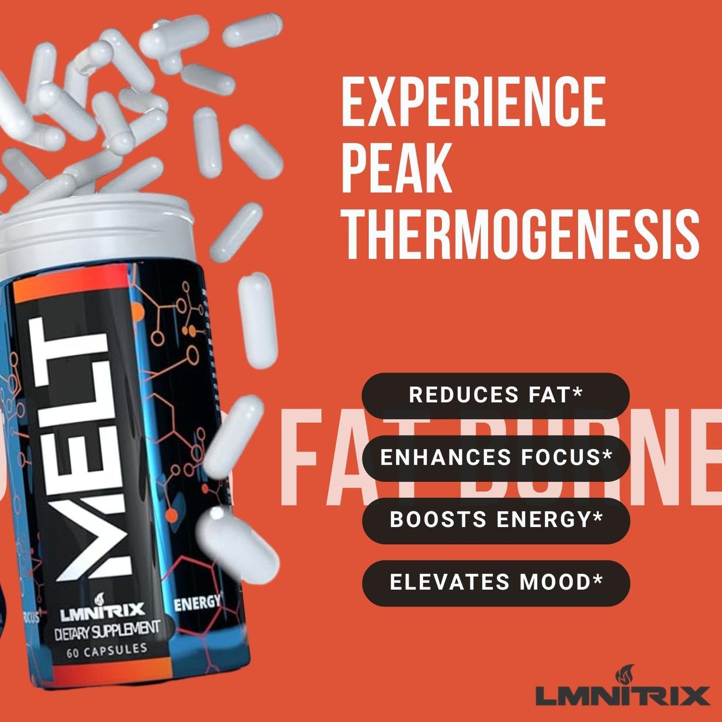 MELT EXT - Extreme Thermogenic Fat Burner - Powerful Weight Loss Aid, Stronger Than Most Diet Pills - True Plateau Destroyer - Lose Weight Fast for Men and Women - Real Results - 60ct