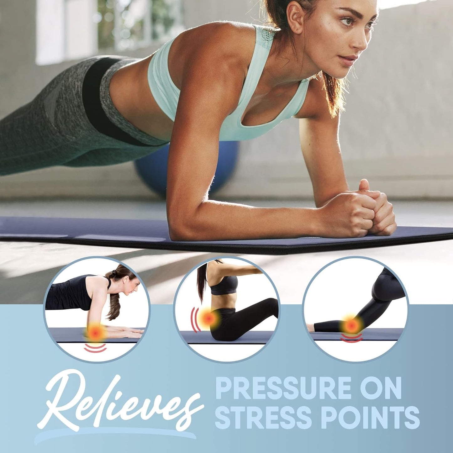 MICRODRY Deluxe Fitness Exercise Yoga Mat for Home & Gym, Extra Thick for High Impact Training, Multi Layered Skid Resistant Surface, Odor Neutralizing with Carrying Strap