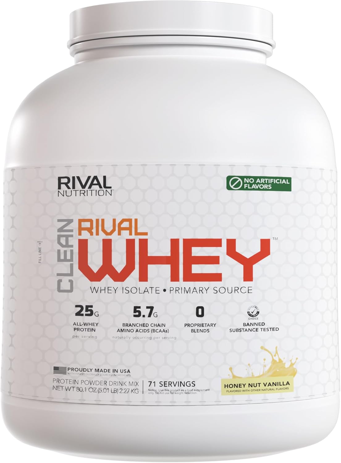 Naturally Flavored Rival Whey - Honey Nut Vanilla- 5lb