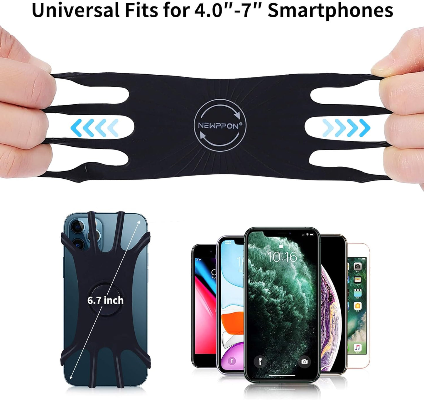 Detachable & 360° Rotatable Running Armband -with Reflective Strap Zipper Pocket & Earphone Bag for iPhone 16 15 14 Pro Max Plus Samsung Galaxy – Workout Exercise Phone Holder with Card Key Slot