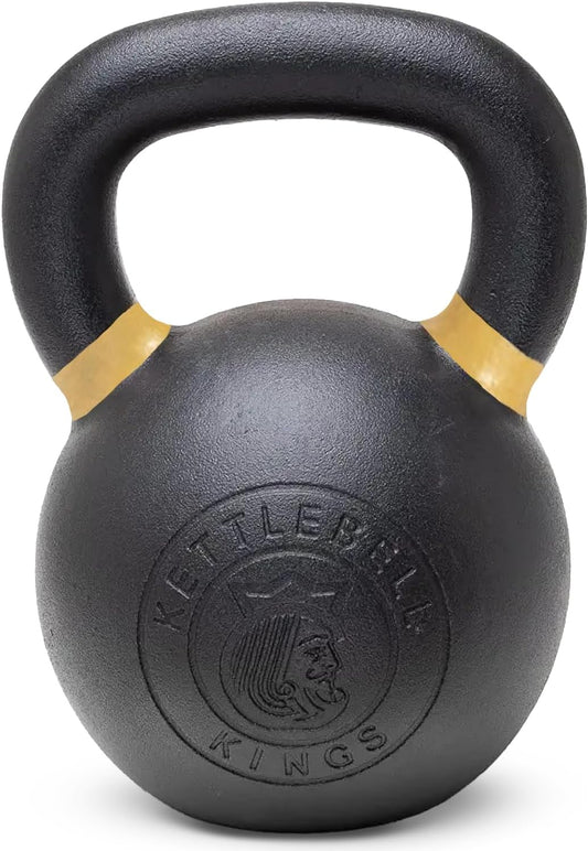 Kettlebell Kings Powder Coated Kettlebell Weights - 9-97 lb Strength Training Kettlebells for Men and Women - Hand Weights Workout Gym Equipment - Weights Set for Home Gym- New