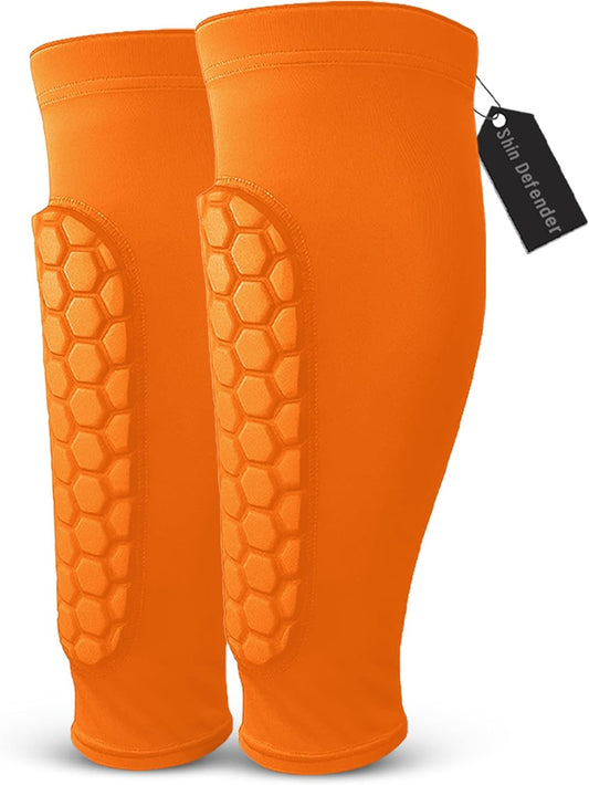 Shin Defender Shin Guards - 2 Pairs of Shin Defender Shin Guards Kids, Soccer Shindefender Sleeves for Youth Adult