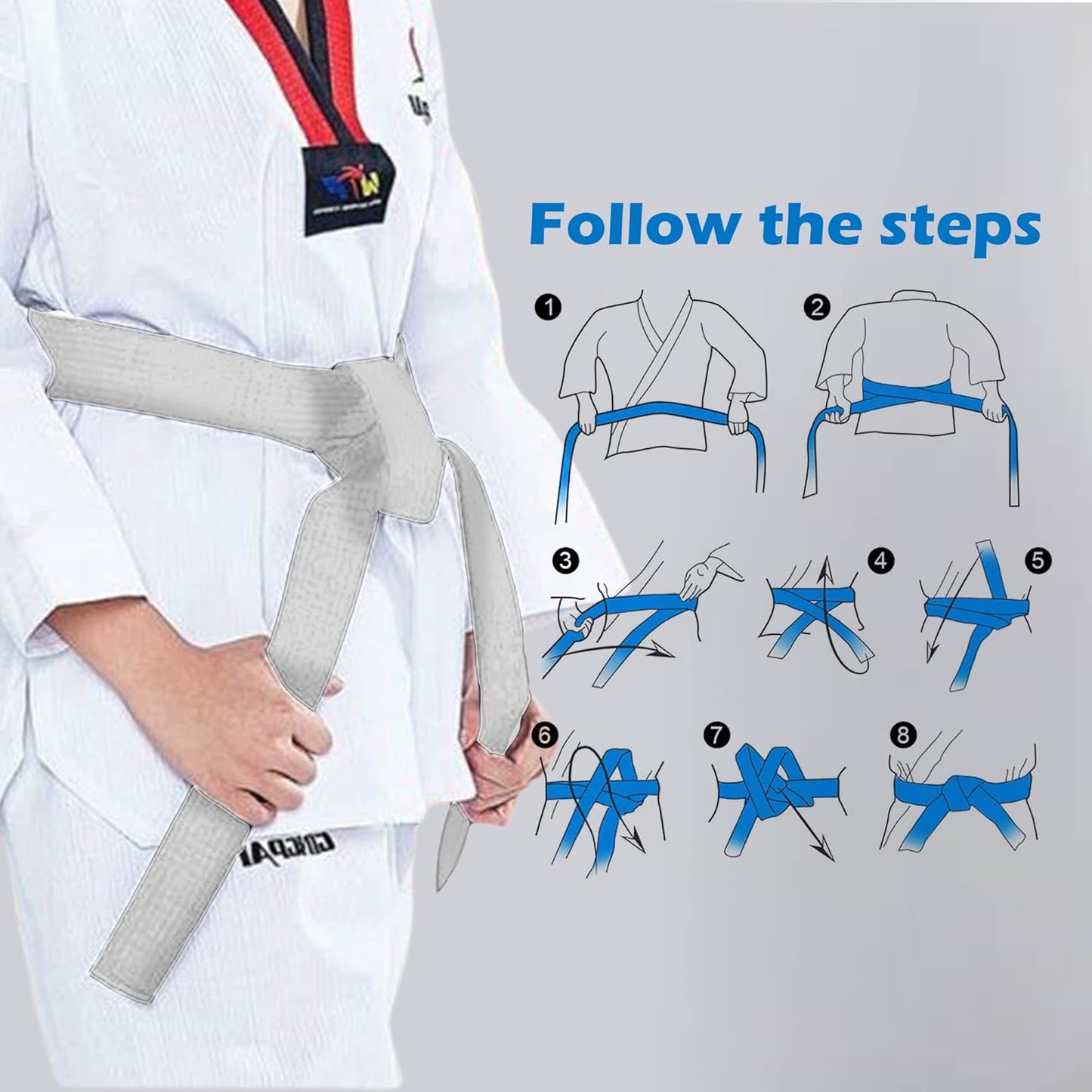 8.6ft Long Soft Belt for Martial Arts Karate Taekwondo Judo