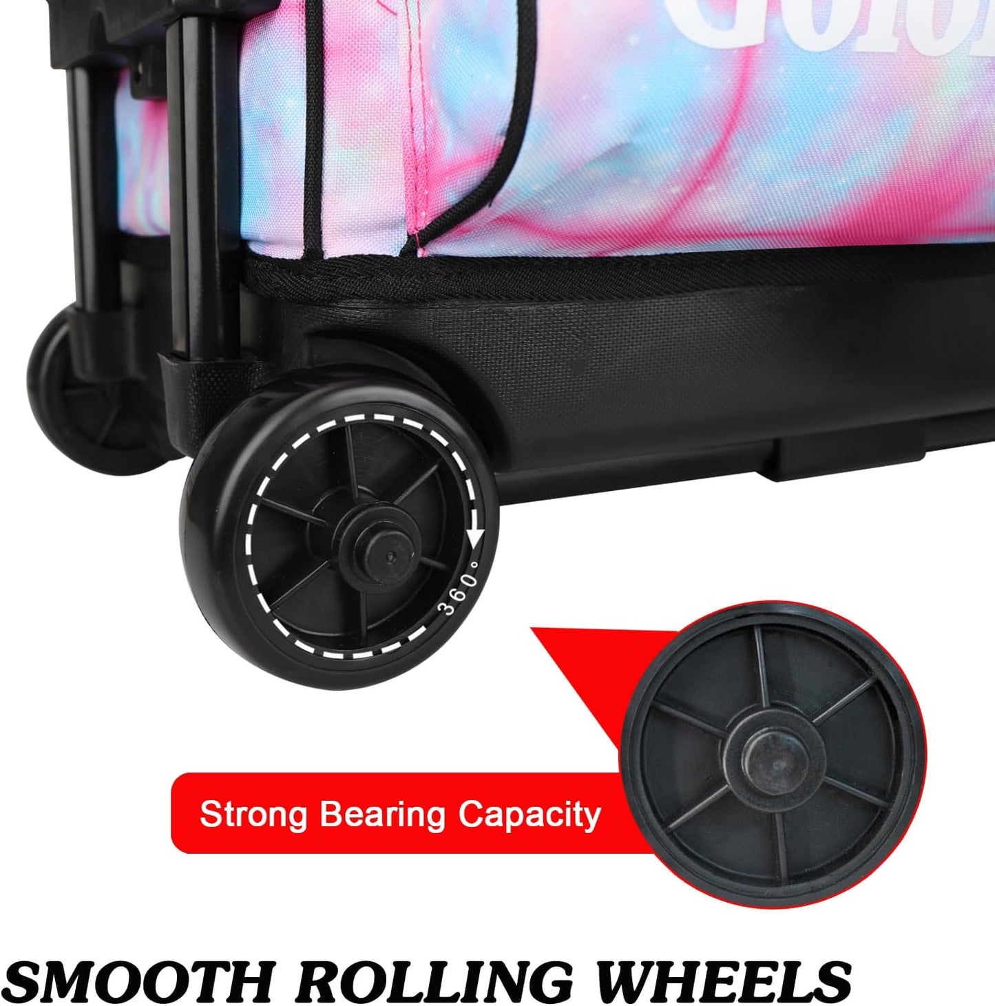 Goloni 3 Ball Bowling Bags with Wheels - Rolling Bowling Bag for 3 Balls & Accessories - Retractable Handle Extends to 38