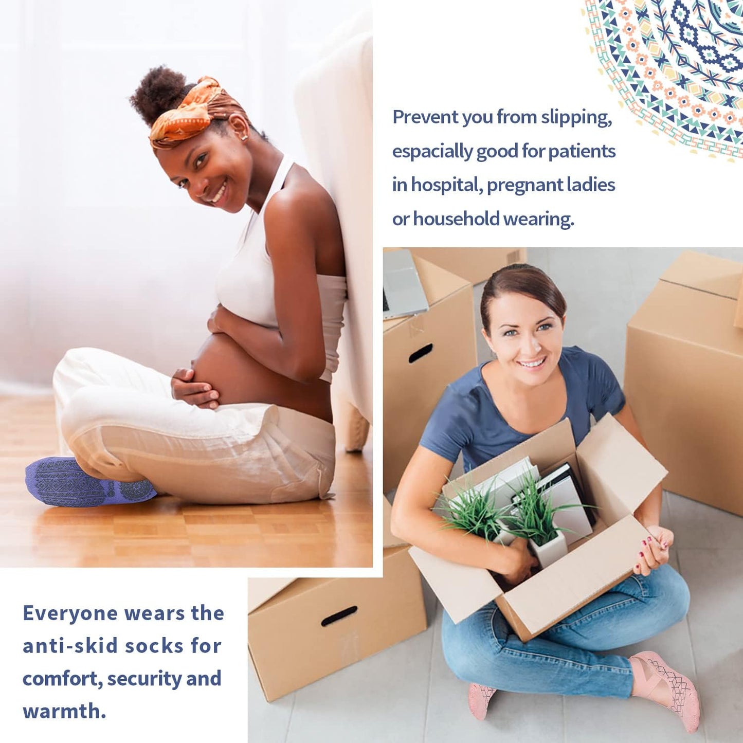 Ozaiic Yoga Socks for Women Non-Slip Grips & Straps, Ideal for Pilates, Pure Barre, Ballet, Dance, Barefoot Workout