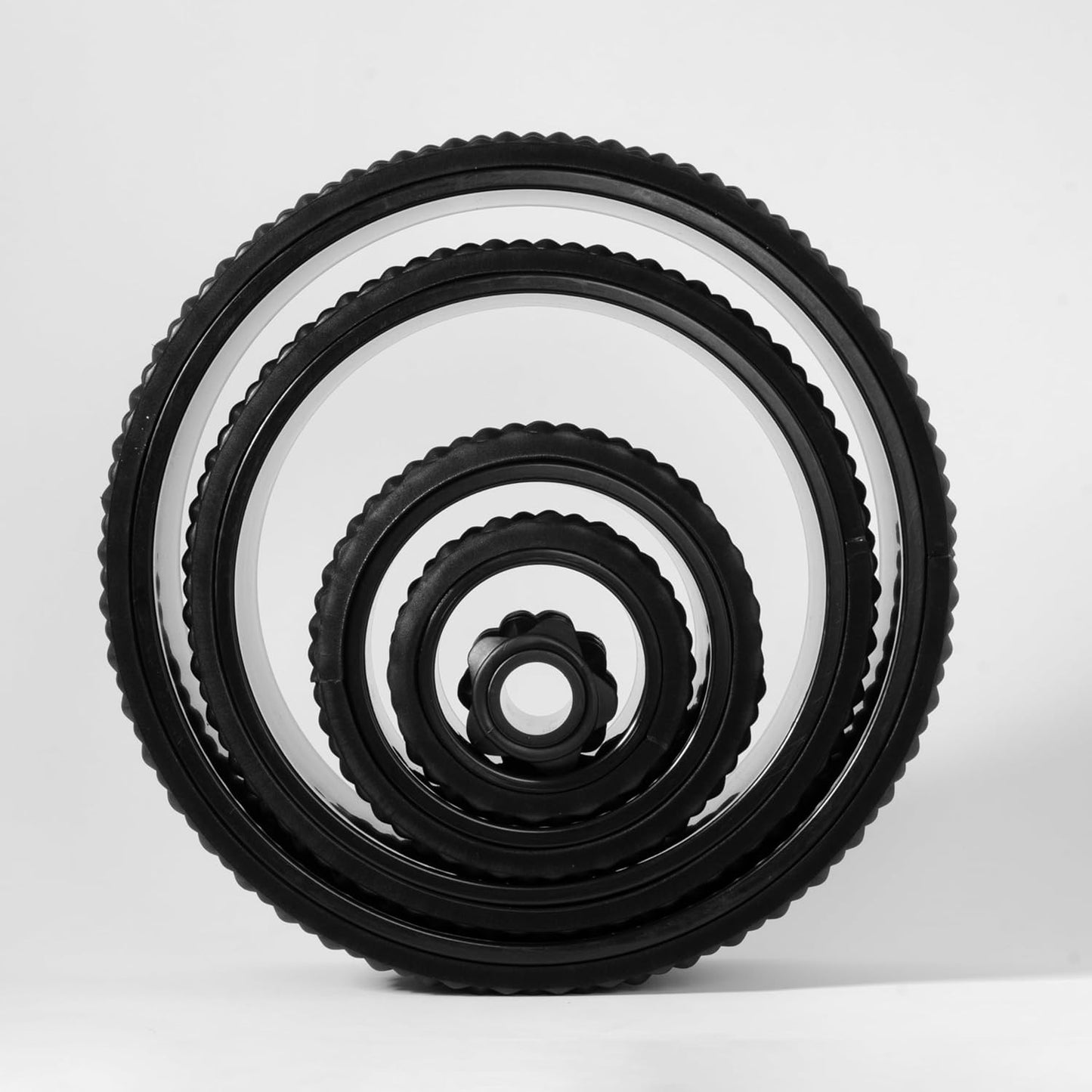 Foam Back Roller Wheel- Back Stretcher with Center Spine Cradle- Targeted Stretching, Neck & Back Pain Relief, Deep Tissue Trigger Point Muscle Massage for Physical Therapy, Pain & Exercise- Set of 5