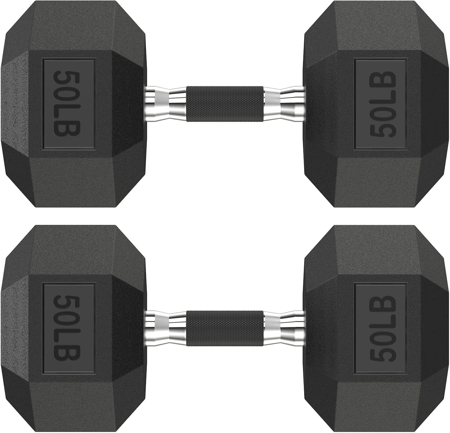 Hex Dumbbell Set 2.5-400 lb, Rubber Encased Exercise & Fitness Dumbbells, Weights Dumbbells Set of 2, Hand Weight for Strength Training