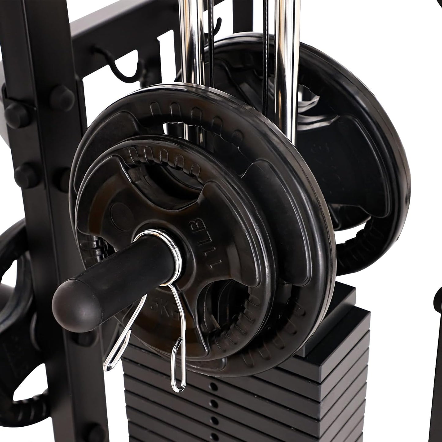 Altas Strength Smith Machine with Lever Arms Pulley Ratio 2:1 Squat Rack Pull Up Bar Upper Body Strength Training Leg Developer Light Commercial Home Gym Strength Training 3061B