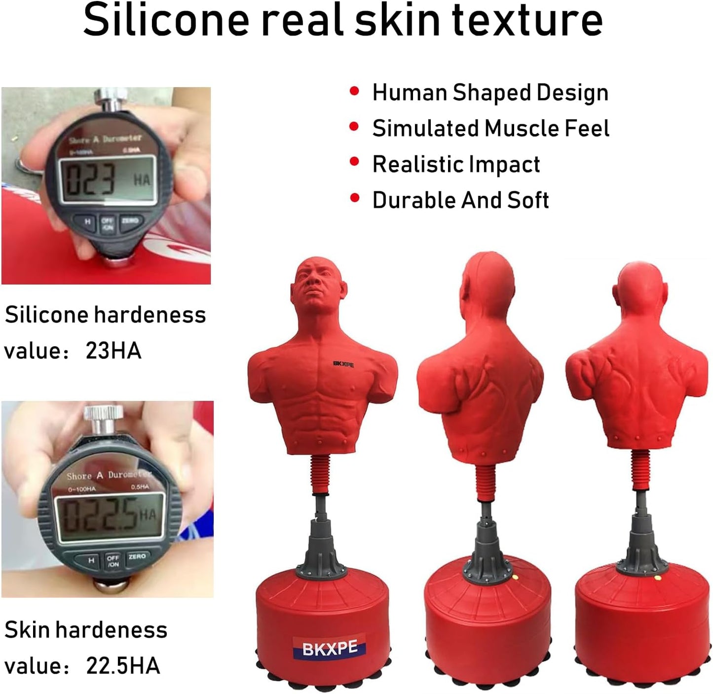 Punching Bags for Adults Silica Gel Heavy Bag Stand Bob Punching Dummy Kick Boxing Mannequin Home Gym