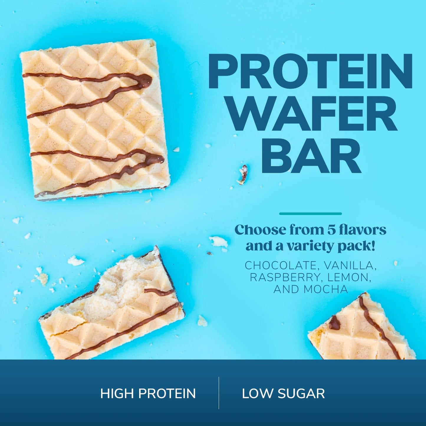 WonderSlim Protein Wafer Snack Bar, Chocolate, 210 Calories, 15g Protein, 0mg Cholesterol (5ct)