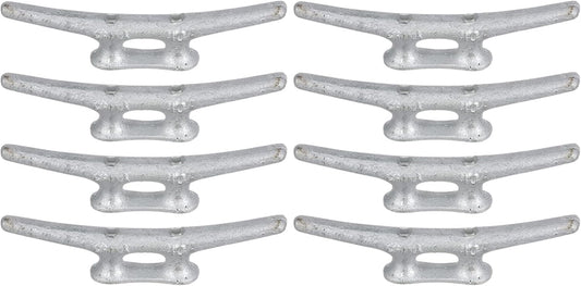MarineNow Hot-Dipped Galvanized Iron Dock Cleat – Choose Size: 4", 6", 8", 10", 12", 14" – Heavy-Duty Boat Cleats for Dock Lines – Available in Single or Bulk Multi-Packs