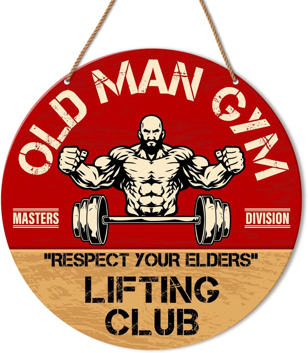 HSNBT Gym Signs Wall Decor, Home Gym Motivational Wall Decor Weightlifting Gym Hanging Signs Decorations for Fitness Workout Room Gift for Man Gym Enthusiast, Lifting Club