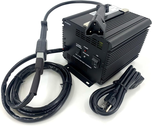 48 Volt Charger with Triangular 3-Pin RXV Connector for EZ-GO Freedom Golf Carts (JAC1548H-EZGO-RXV)