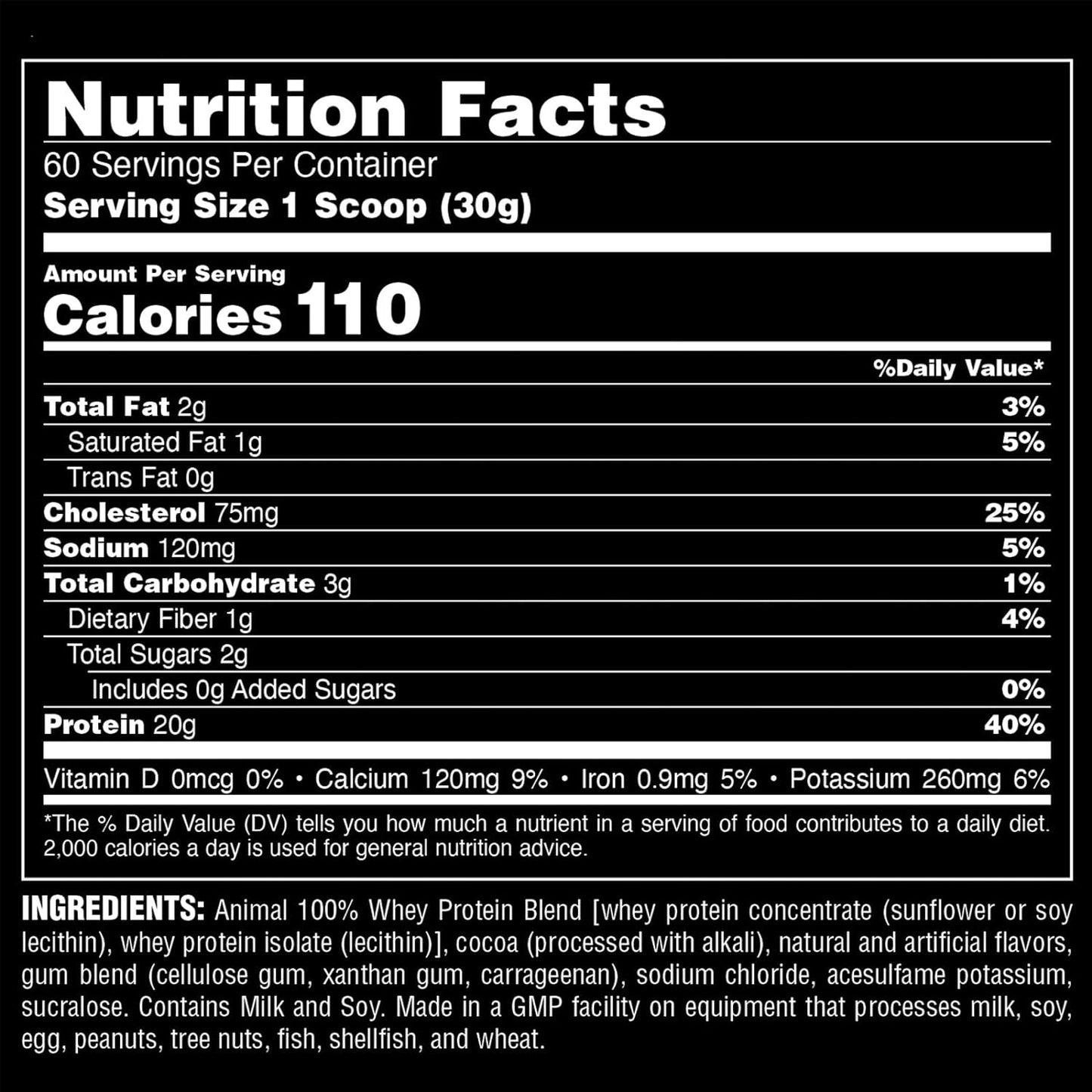 Animal 100% Whey Protein Powder – Whey Blend for Pre Workout or Post Workout, Recovery, or an Anytime Low Sugar Protein Boost Meal Replacement with BCAA Branched Chain Amino Acids – Chocolate, 4 lb