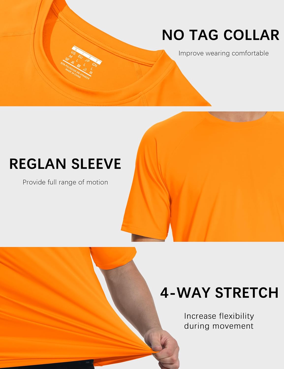 MAGCOMSEN Men's Short Sleeve UPF 50+ Sun Protection Shirts Quick Dry Athletic T-Shirt Hiking Running Swimming Rash Guard